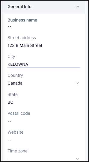 GHL general information address fields populated after Kristen call